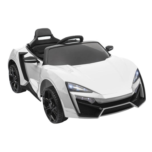 Ride On Car for Kids 6V Electric Ride-On Car with Parental Remote Control, 2 Speeds, LCD power indicator, Seat Belt (White) at Gallery Canada