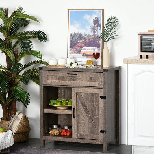 Rustic Barn Door Cabinet, Farmhouse Buffet Sideboard, Dark Oak Bar Cabinets Dark Oak at Gallery Canada