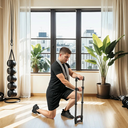 Chest Expander, Spring Exerciser 22-110 lbs, Home Gym, Office, Travel More-Strength Training Equipment Black at Gallery Canada