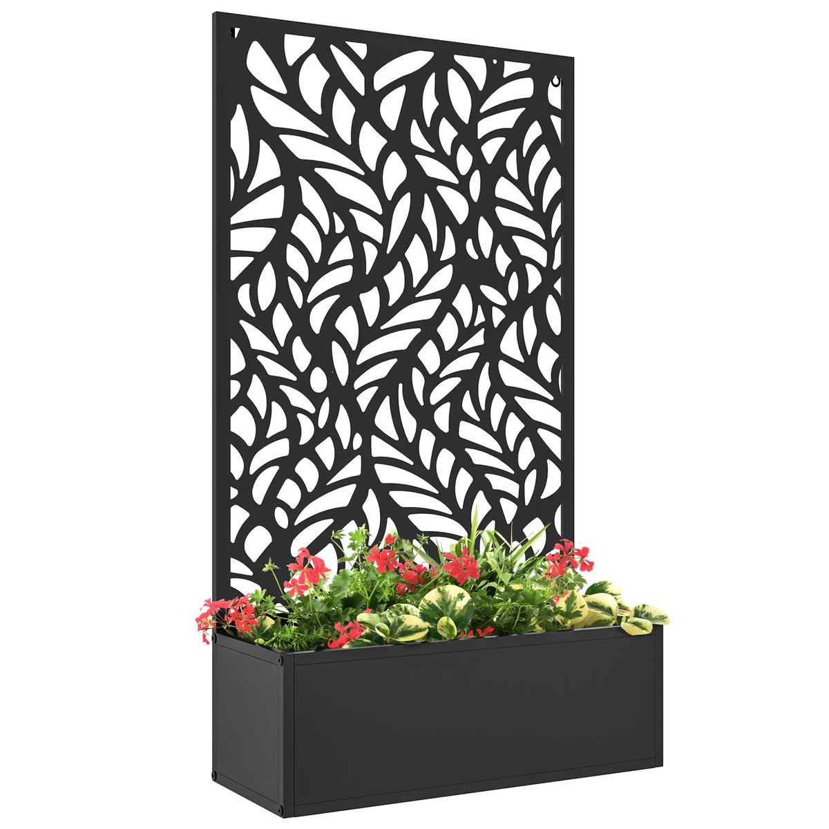 Metal Outdoor Privacy Screen, Raised Garden Bed, Wall Mount or Freestanding Galvanized Planter Boxes at Gallery Canada