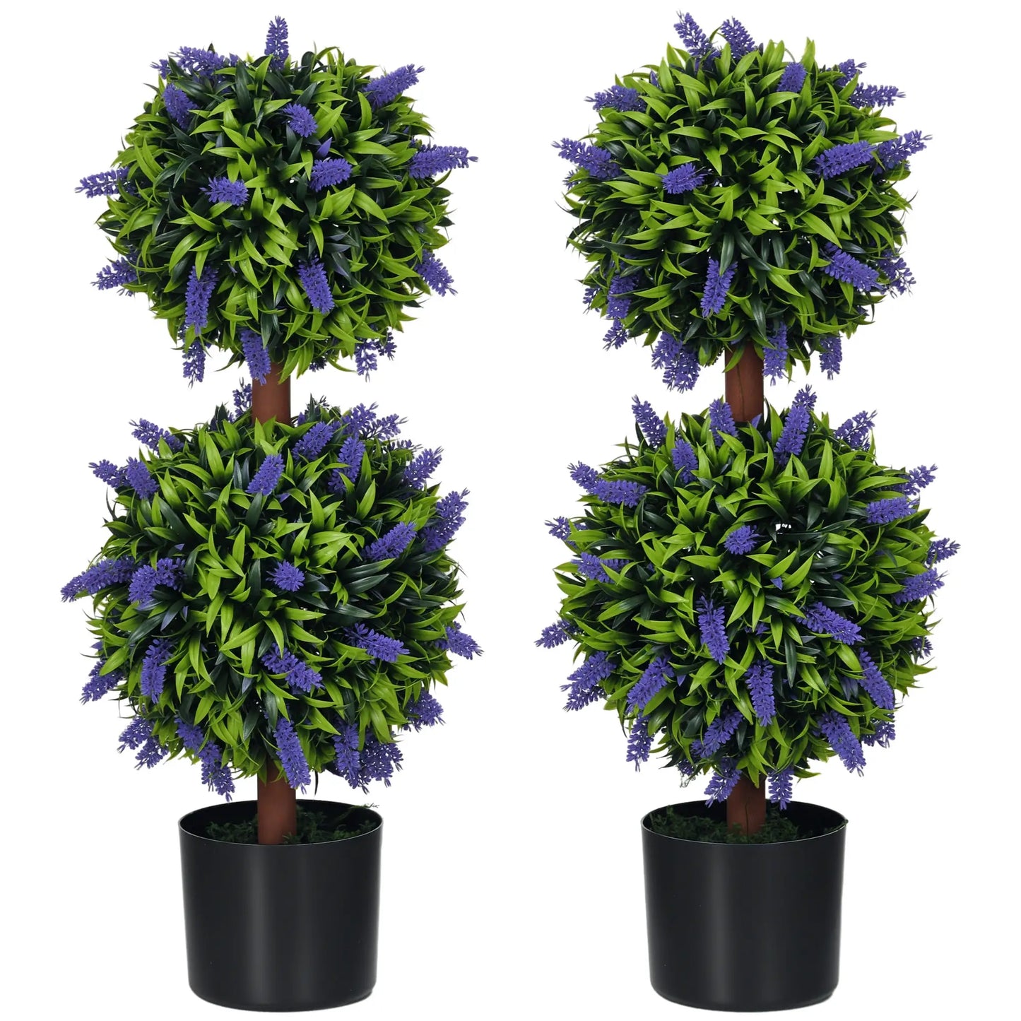 2.3ft Artificial Lavender Plants, Set of 2 with Pot, Indoor Outdoor Decor Artificial Trees at Gallery Canada