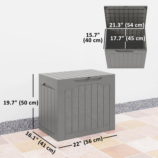 28 Gallon Deck Box, Resin Outdoor Storage With Handles, Waterproof UV Resistant Patio Storage Boxes at Gallery Canada