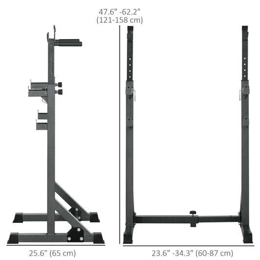 Adjustable Bench Press Rack, Multi-Function Squat Rack, Black Power Towers Black at Gallery Canada