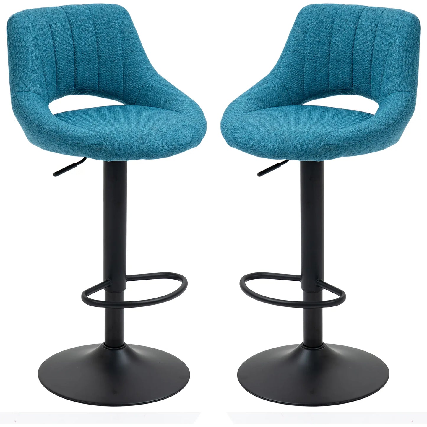 Swivel Counter Height Bar Stools Set of 2, Adjustable Height, Blue Bar Stools at Gallery Canada