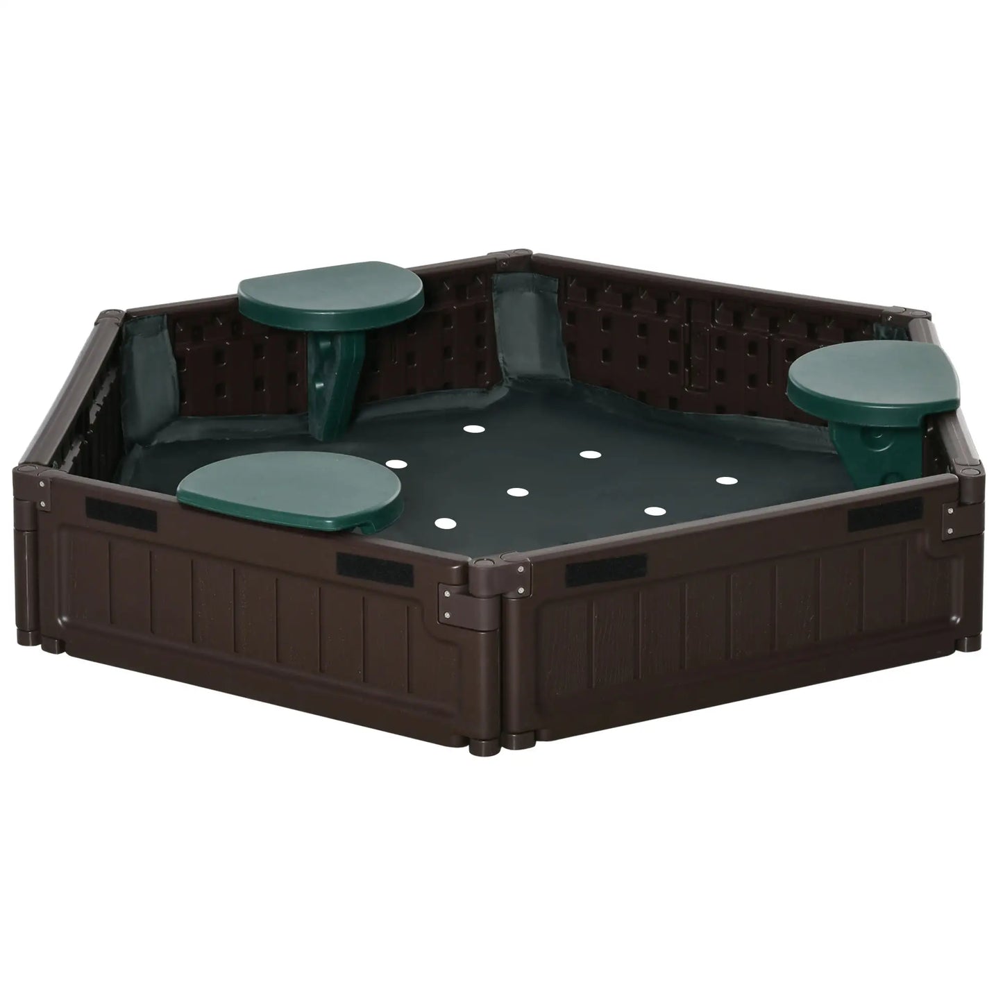 DIY Kids Sandbox with Waterproof Cover, Sand Playset, 3-12 Years, Brown Sandboxes & Accessories at Gallery Canada