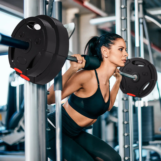 Disques de poids de 1 pouce, Ensemble de poids pour barre, 2 x 17lbs + 2 x 11lbs