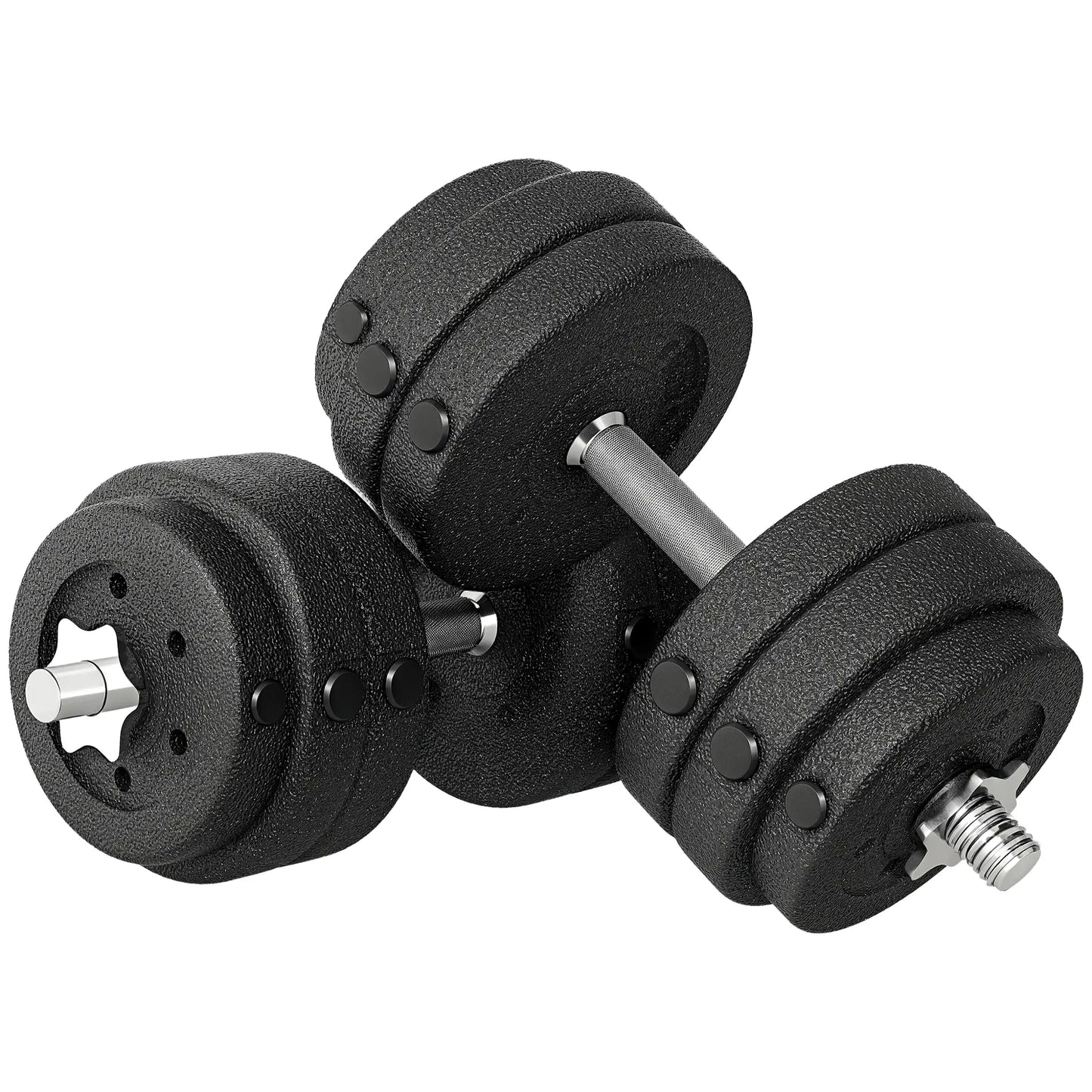 Adjustable Dumbbells Set, 66 lbs, for Home Gym Fitness, Black Dumbbells & Barbells at Gallery Canada