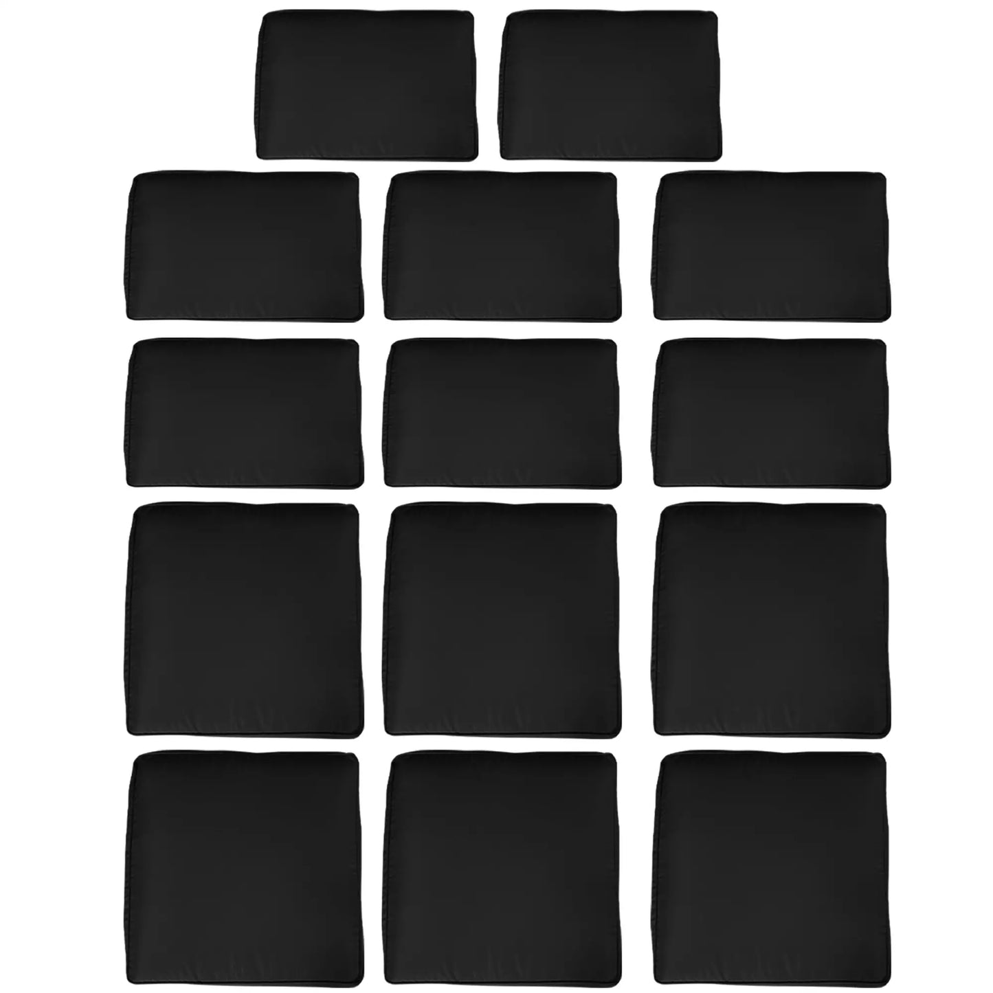 14pc Patio Rattan Sofa Set, Polyester Cover Replacement, Black Patio Chair Cushions at Gallery Canada