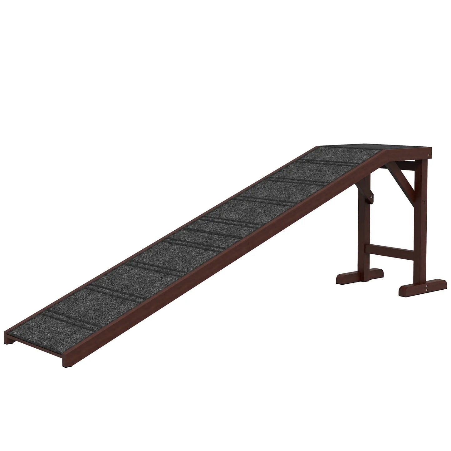 Pet Ramp Bed Steps, Non-Slip Carpet Top, Pine Wood, 74"L x 16"W x 25"H, Brown Dog Stairs at Gallery Canada