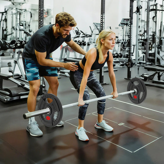 Weight Plates Set, 2-Inch Barbell Weights, Tri-Grips, 2 x 22lbs Dumbbells & Barbells Black at Gallery Canada
