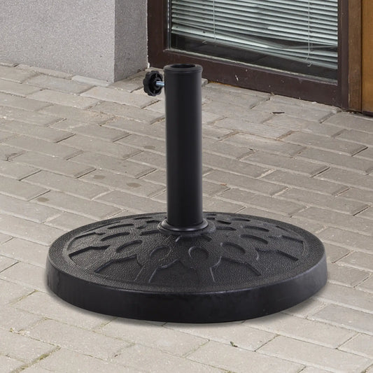 29 lbs Resin Round Patio Umbrella Stand, Black Umbrella Bases Bronze at Gallery Canada