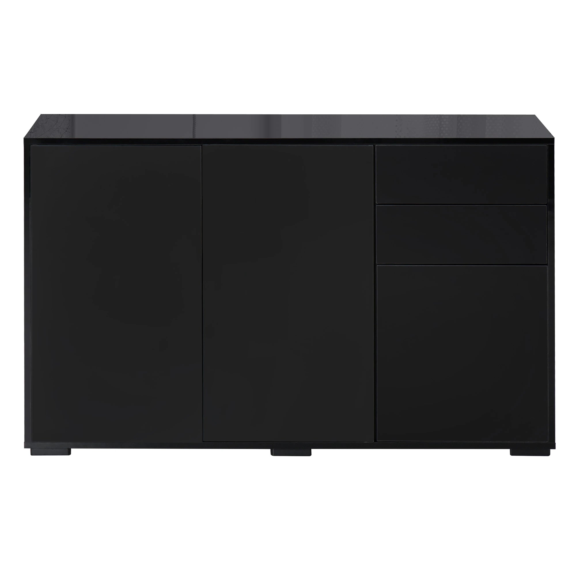 Modern Kitchen Sideboard, Coffee Bar with 2 Drawers, Black Bar Cabinets at Gallery Canada