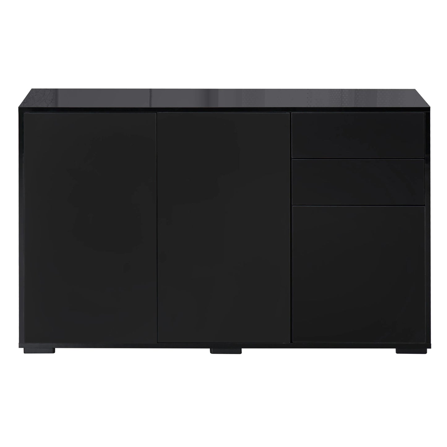 Modern Kitchen Sideboard, Coffee Bar with 2 Drawers, Black Bar Cabinets at Gallery Canada