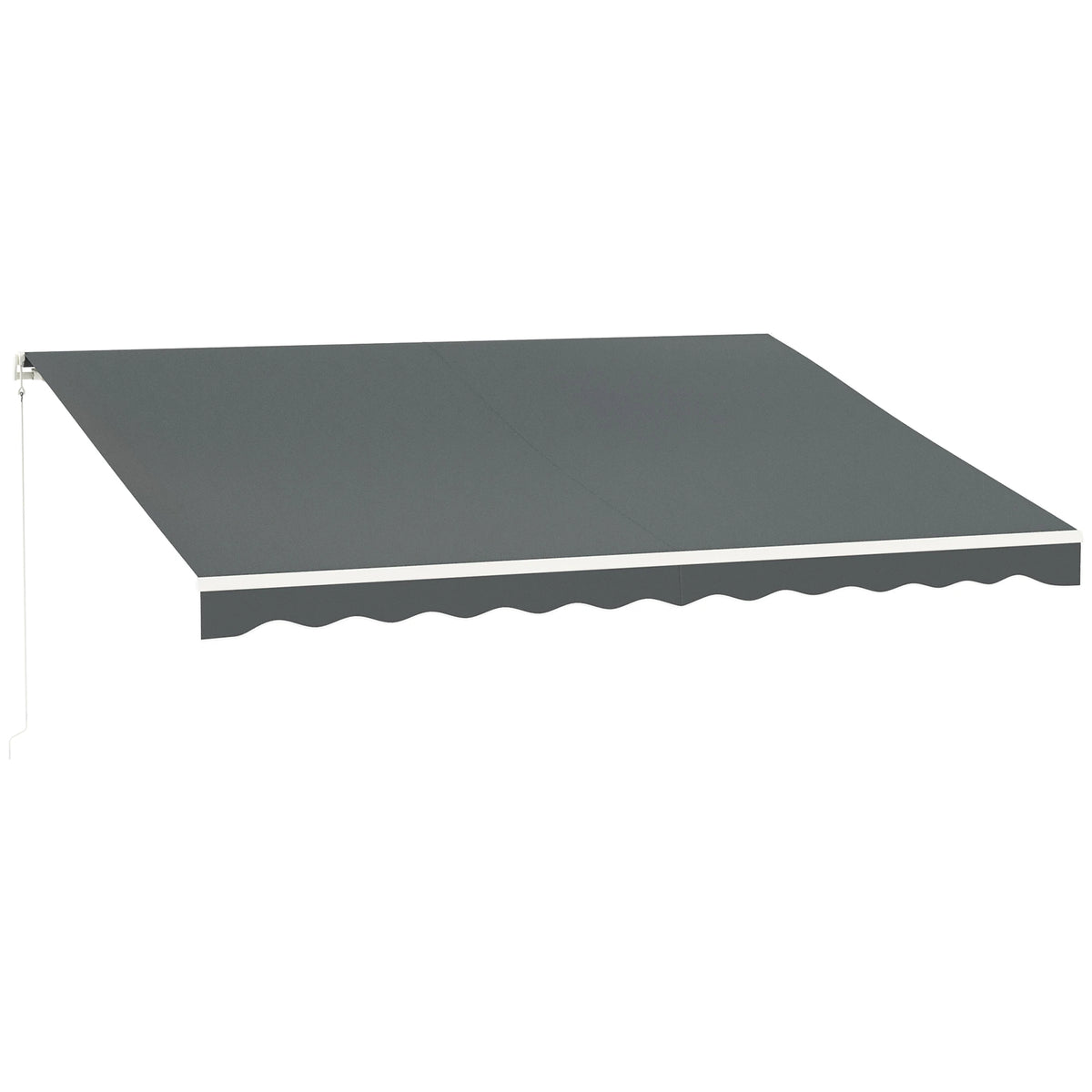 13' x 10' Retractable Electric Awning, Remote, Manual Crank, Grey