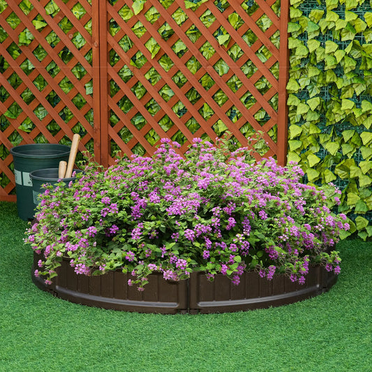 48" Round Raise Garden Bed Kit, Planter Box for Flowers Herbs Vegetables, Brown Galvanized Planter Boxes Brown at Gallery Canada