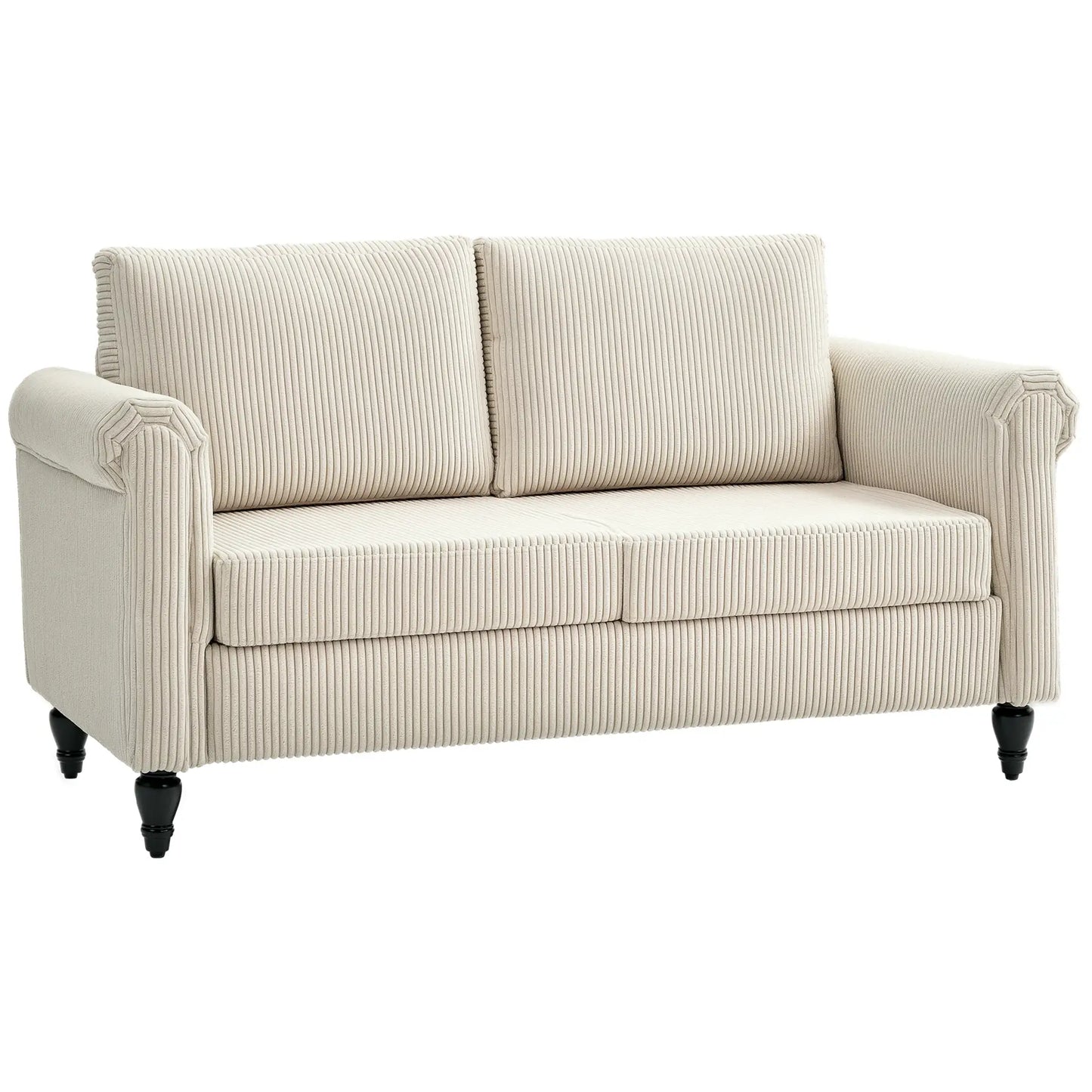 Vintage Loveseat, Upholstered 2 Seater Sofa, Beige 2-Seater Sofas at Gallery Canada