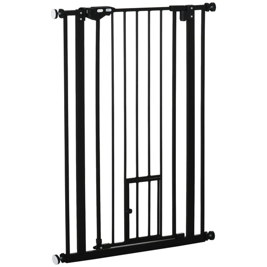 41" Easy Open Indoor Dog Gates for Doorways, House, Stair - Black at Gallery Canada