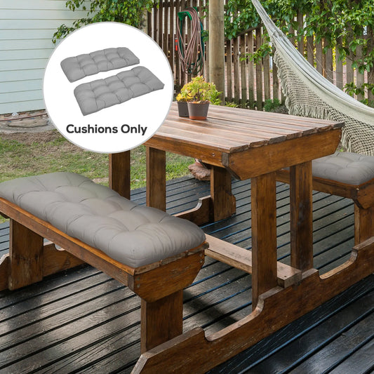 Patio Bench Replacement Cushions, 2 Seater, 43" x 19" x 3", Gray Patio Chair Cushions Grey at Gallery Canada