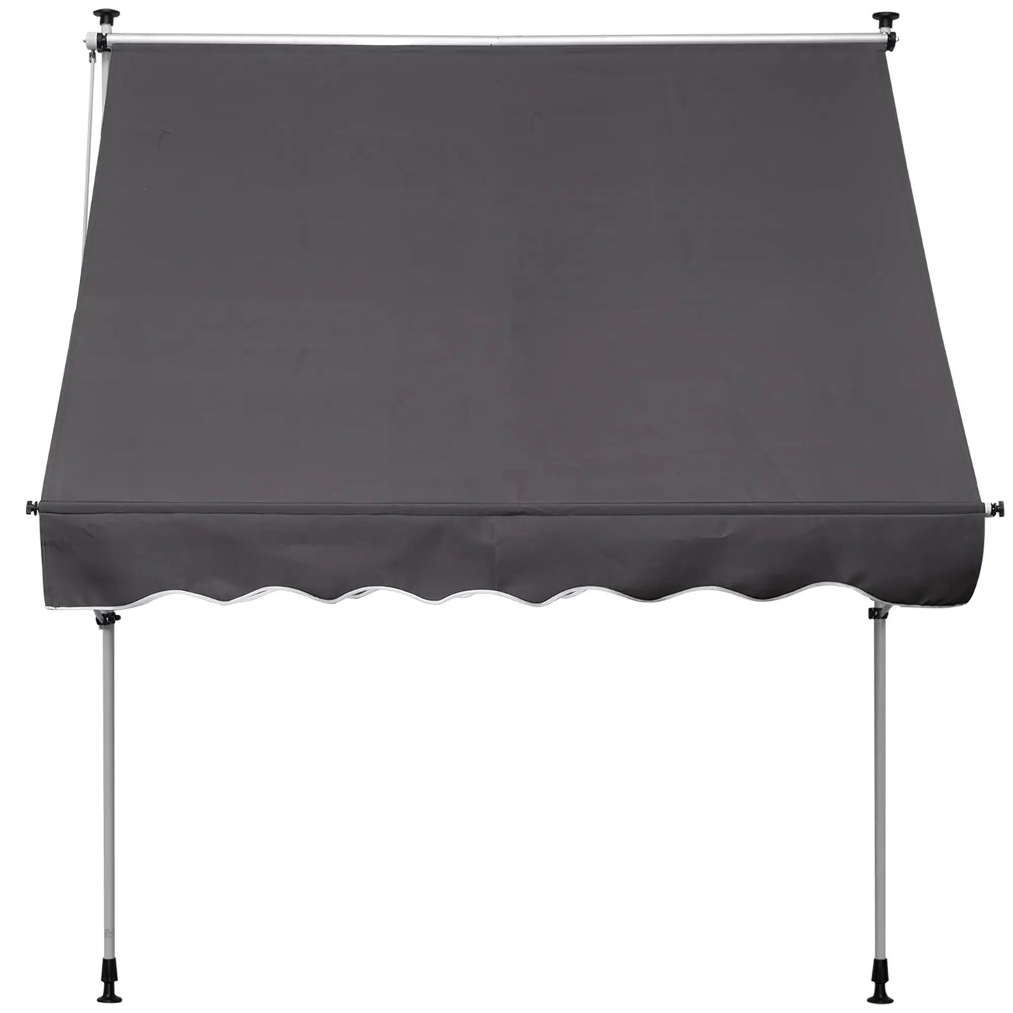 6.6'x5' Retractable Patio Awning, Sun Shade, Water Resistant, Grey Door Awnings at Gallery Canada