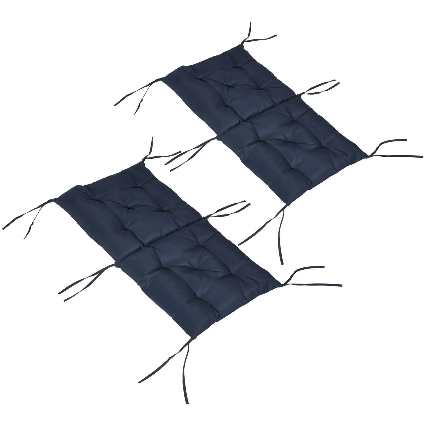 Patio Chair Cushions, Set of 2, 39" x 20" x 3", Dark Blue Patio Chair Cushions at Gallery Canada