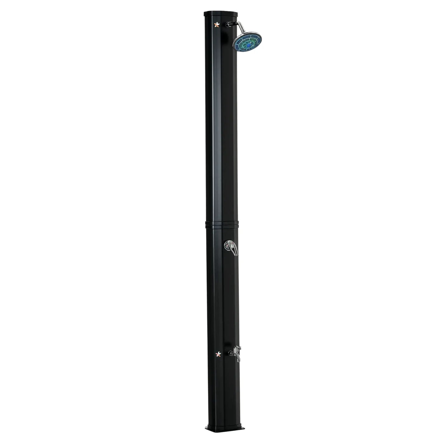 7ft Solar Heated Outdoor Shower, 360 Rotating Head, Adjustable Temperature Outdoor Swimming Pools & Hot Tubs at Gallery Canada