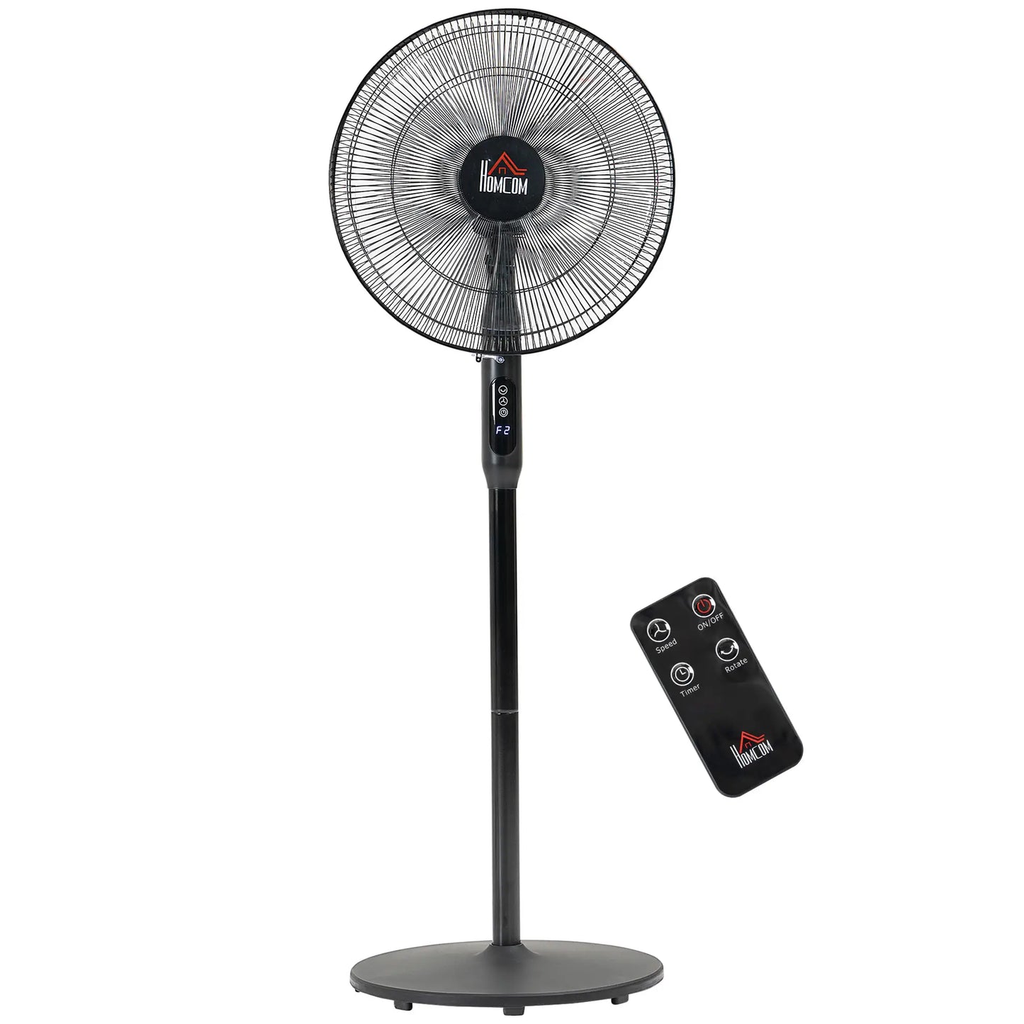 Floor Standing Fan with Remote, Oscillating, LED Screen, Black Stand Fans at Gallery Canada