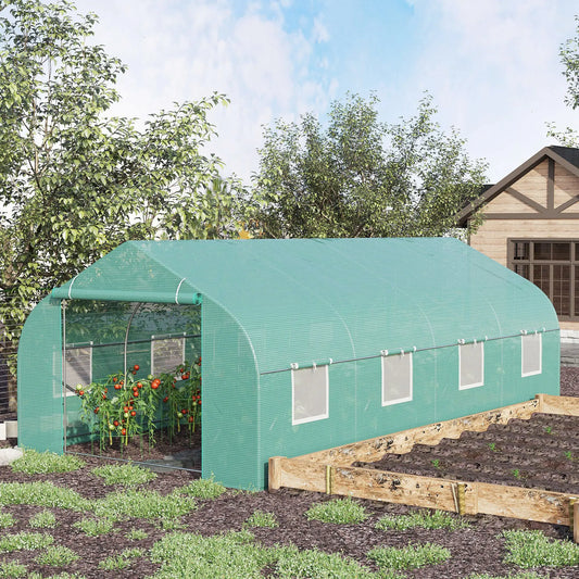 20x10x7ft Walk-in Greenhouse, Outdoor Plant Growth Shed, Green Walk In Greenhouses Green at Gallery Canada