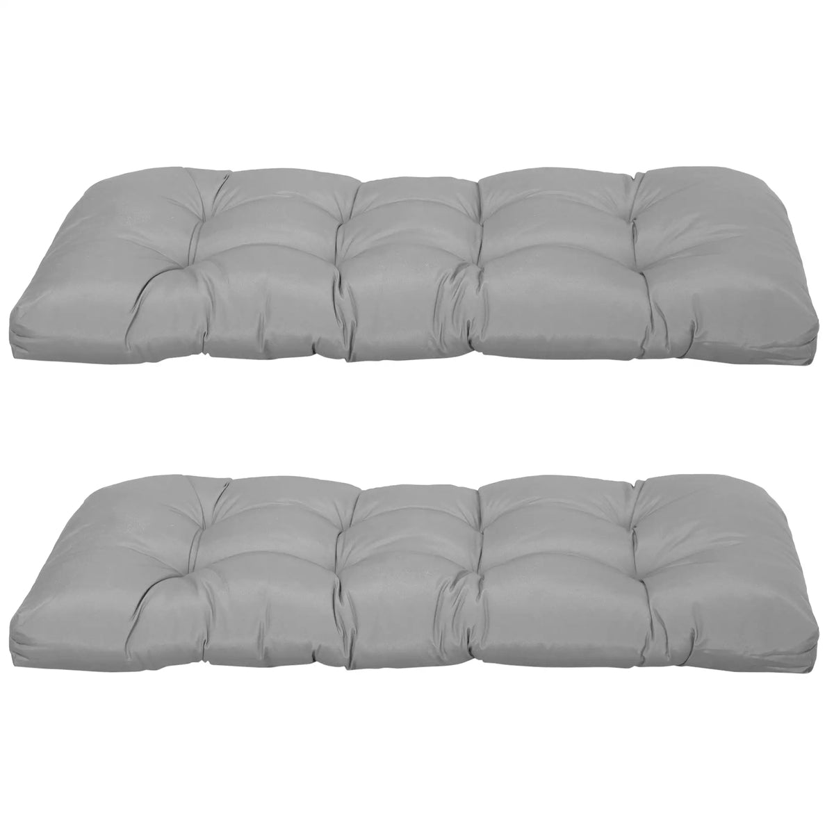2-Pack Patio Bench Replacement Cushions, 43"x19"x3", Grey Patio Chair Cushions at Gallery Canada