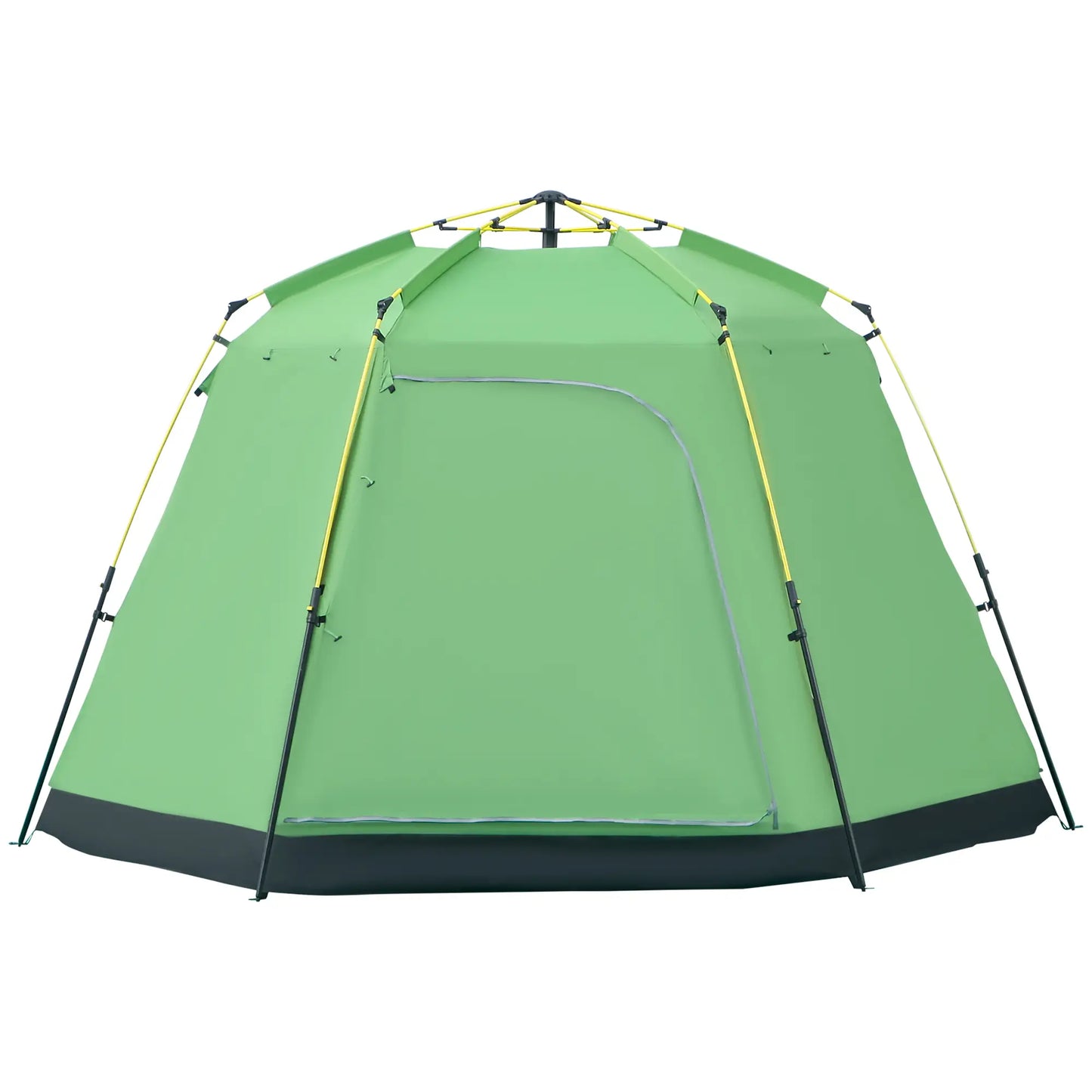 6 Person Instant Tent, 2-Tier Fabric, 4 Windows 2 Doors, Green Camping Tents at Gallery Canada