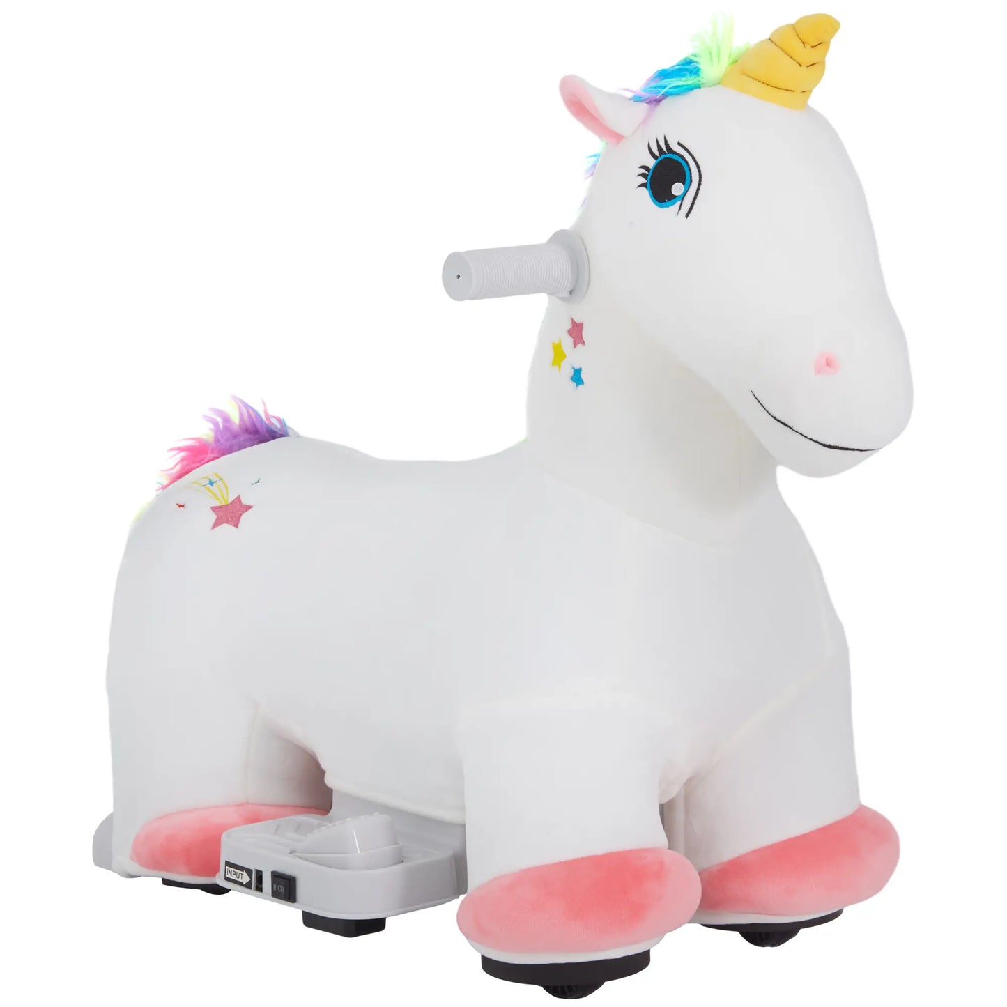 6V Ride On Unicorn, Battery Powered Kids Pony, 18-36 Months, White Rocking Horses at Gallery Canada