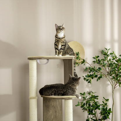 65" Cat Tree Tower, Cat Condo Furniture, Multi-Level Activity Center with Jute Scratching Posts, Carpeted Perches at Gallery Canada