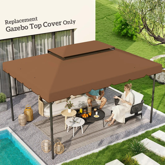 13' X 10' Gazebo Replacement Canopy, Double Vented Top, Coffee Gazebo Canopy Replacement Coffee at Gallery Canada