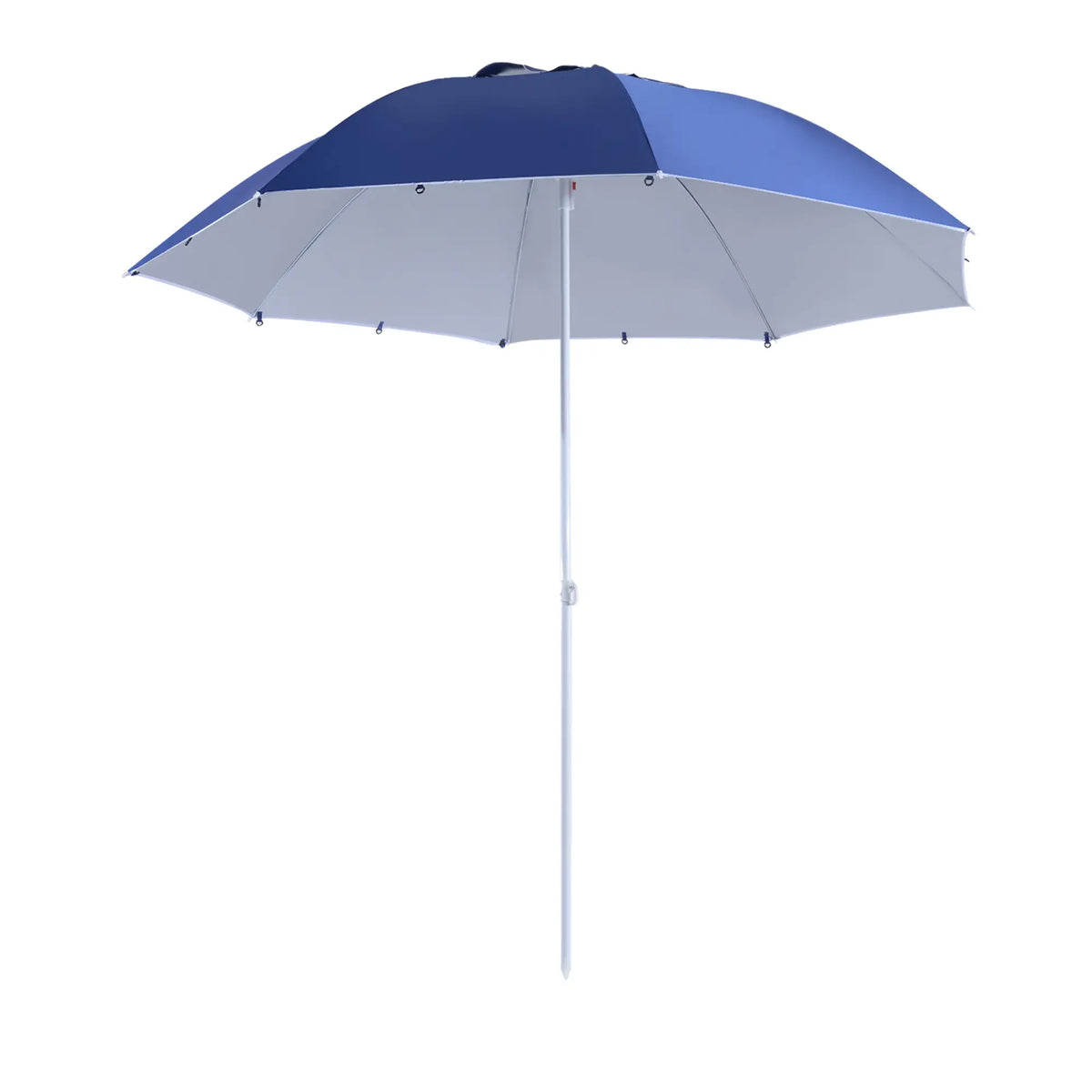 7.5ft 2-in-1 Beach Umbrella, UV50 Protection, Blue Beach Umbrellas at Gallery Canada