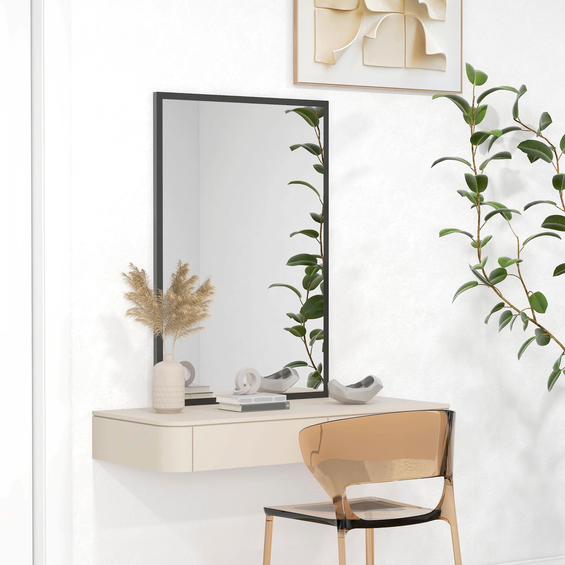 24" x 36" Bathroom Mirror for Wall, Rectangular Mirror for Living Room, Bedroom, Entryway, Black - Gallery Canada