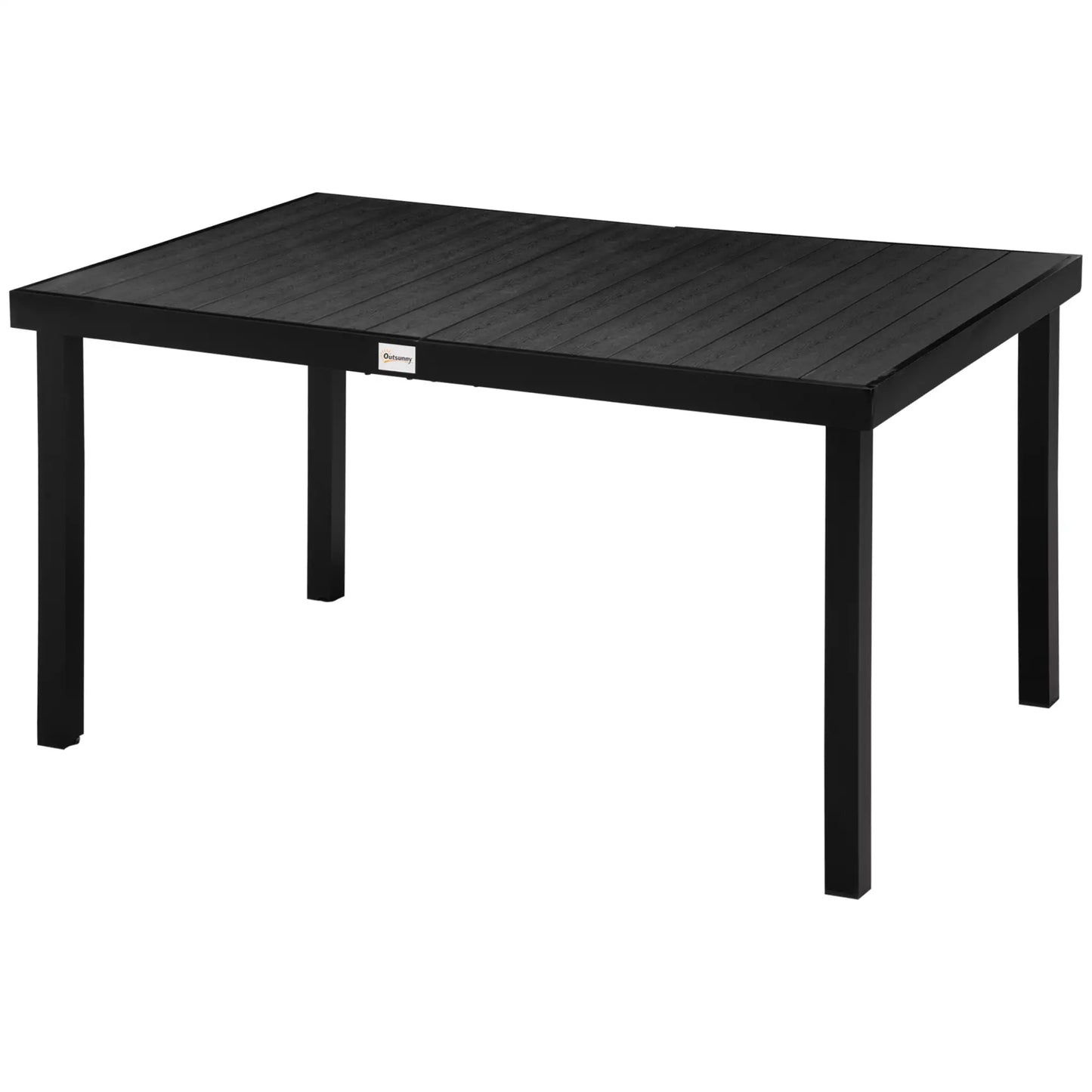 Aluminum Outdoor Dining Table, 55" L x 35.5" W x 29.25" H, Black Patio Dinning Tables at Gallery Canada