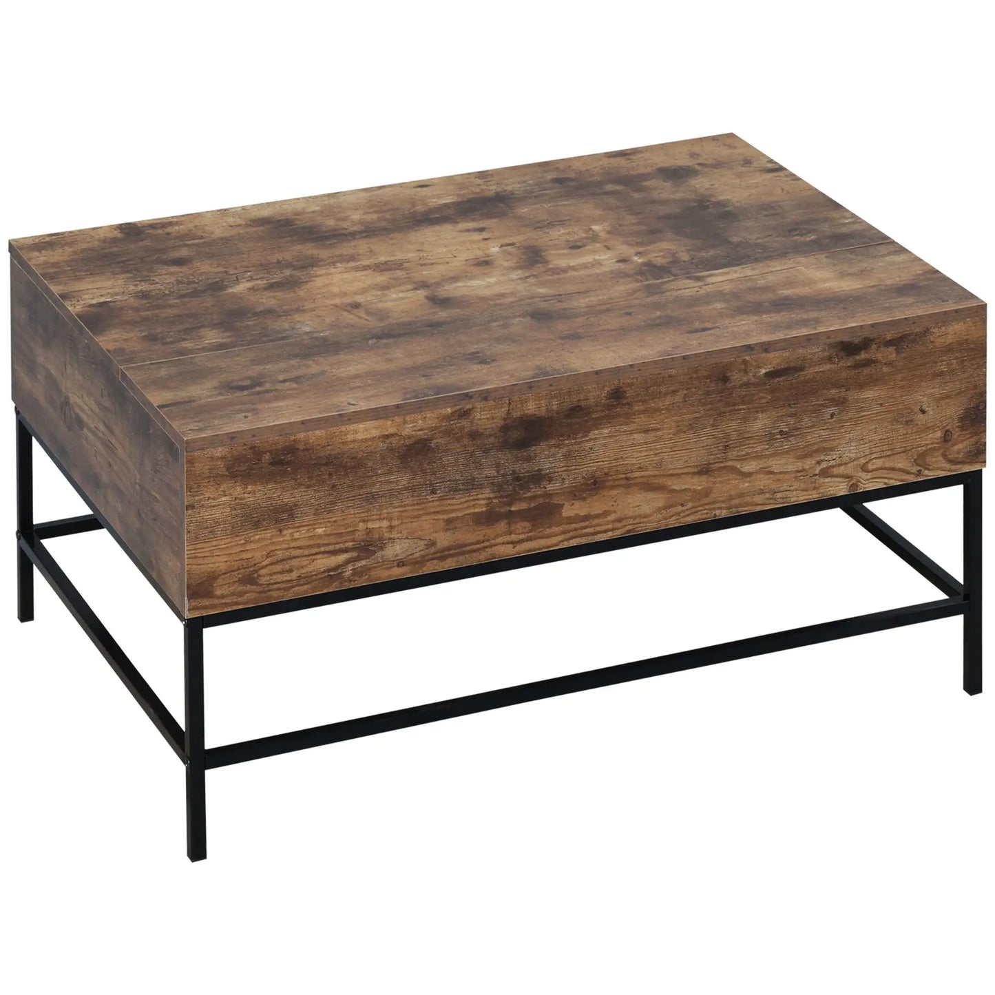 Lift Top Coffee Table, Hidden Storage, Living Room, Rustic Brown Coffee Tables at Gallery Canada