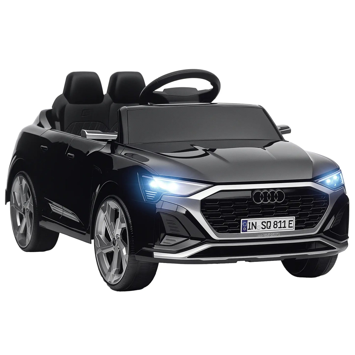 12V Kids Electric Car, Audi Q8 E-Tron Sportback, Remote Control, Black Electric Toy Cars at Gallery Canada