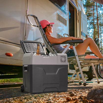 50 Liter Car Refrigerator Portable Freezer 12/24V Electric Cooler Box for Camping, Travel, Picnic, Down to -20℃ at Gallery Canada