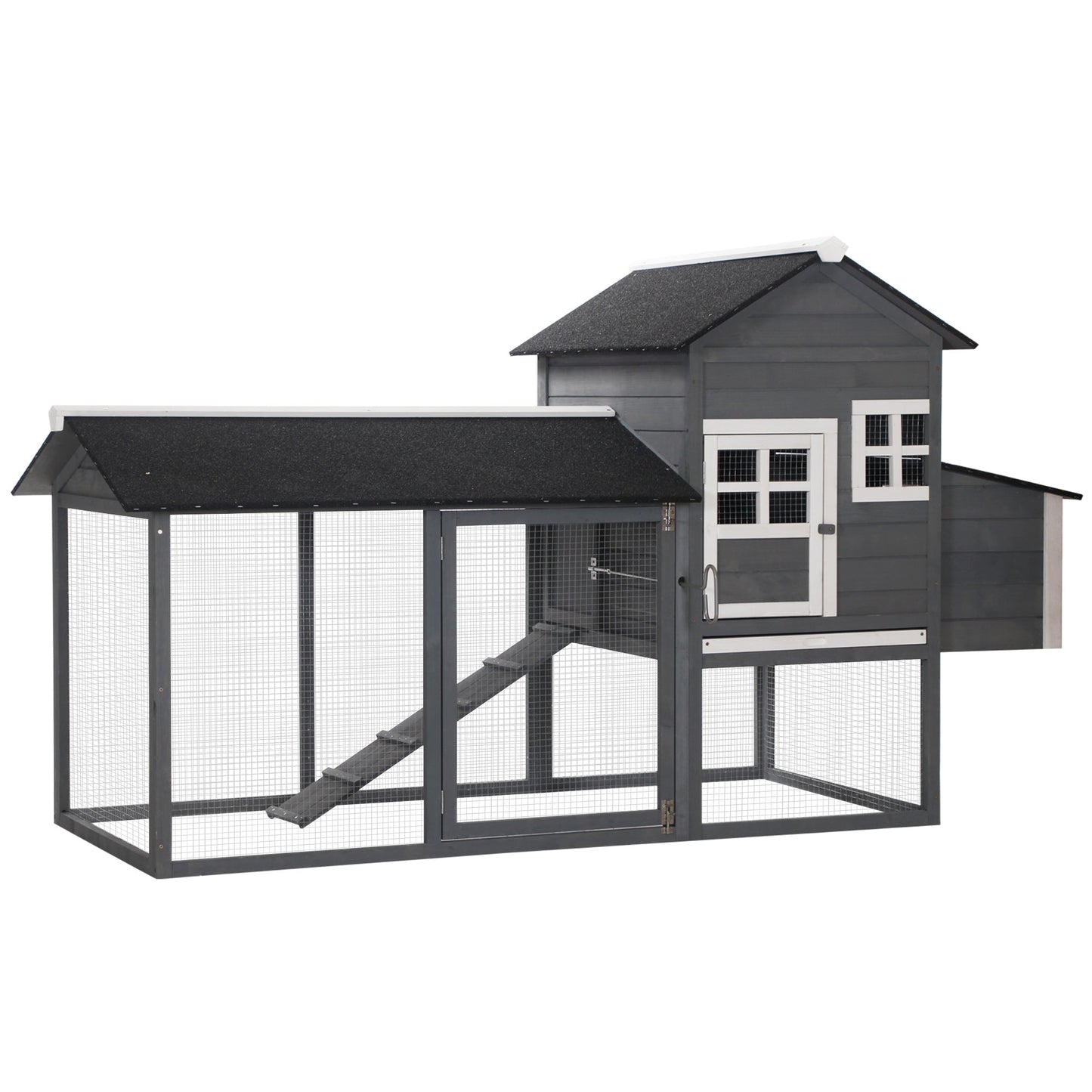 84'' Chicken Coop Deluxe Wooden House Hen Backyard Poultry Hutch Run Box at Gallery Canada