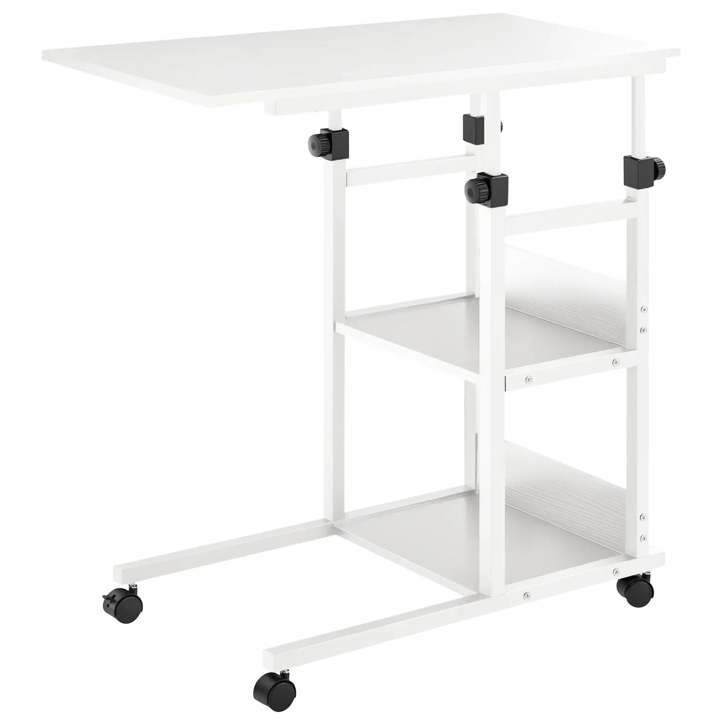 Mobile Standing Desk, Adjustable Height 31.5 inch, White Side Tables at Gallery Canada