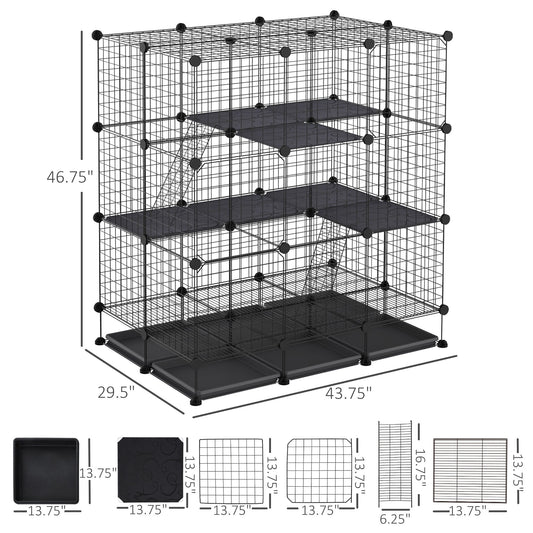 Rabbit Cage DIY Pet Playpen Small Animal Cage for Hedgehog Bunny Guinea Pig Chinchilla Ferret Kitten with Mallet Connectors and Cable Ties at Gallery Canada