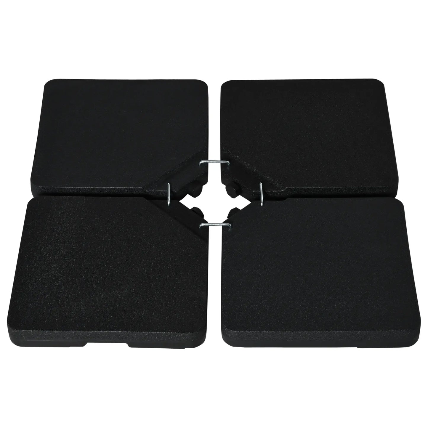 Set of 4 Parasol Base Stand Weights, Fills with Sand or Water, Black Umbrella Bases at Gallery Canada