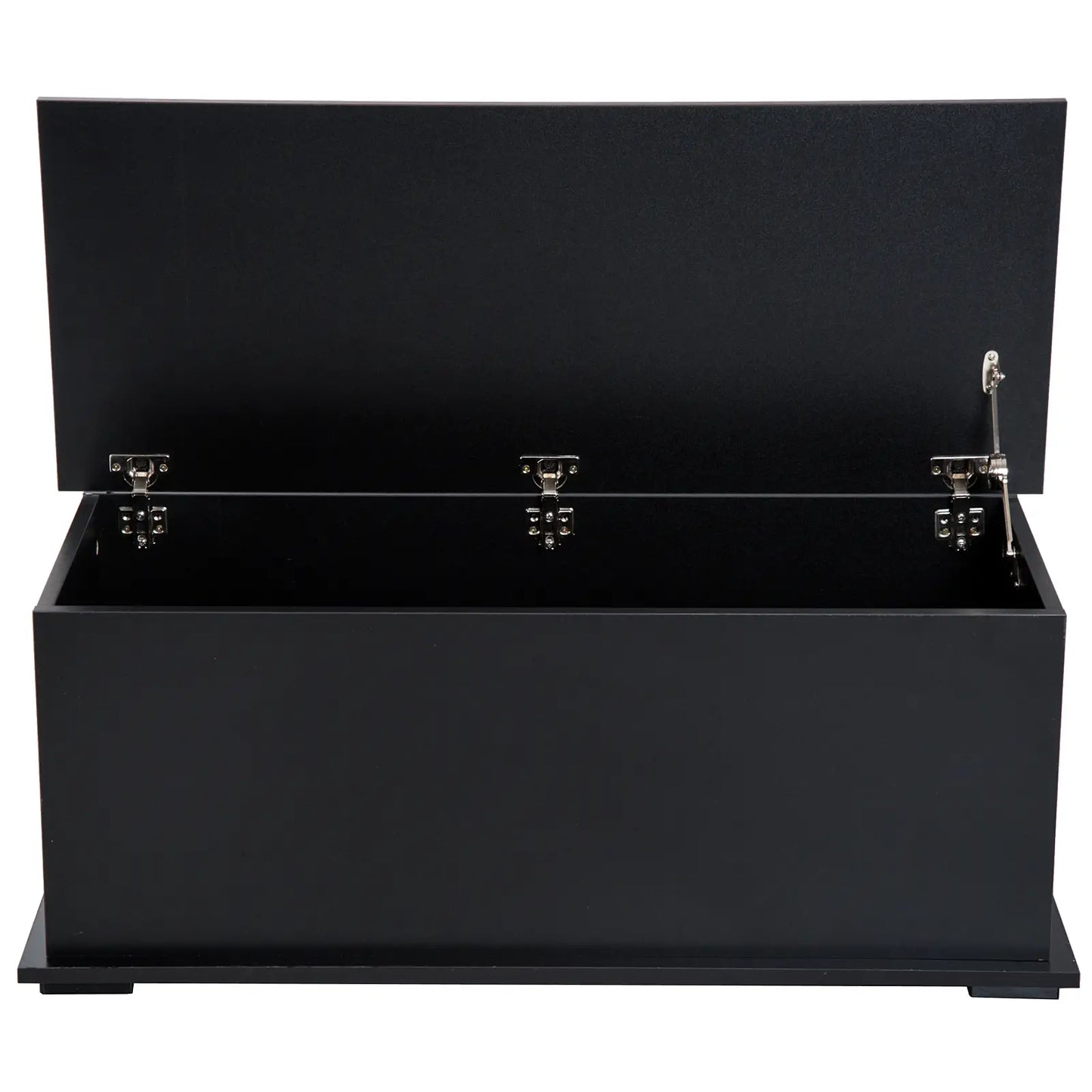 39.5" Storage Chest, 2 Safety Hinges, Flip-Top Lid, Black Storage Cabinets at Gallery Canada
