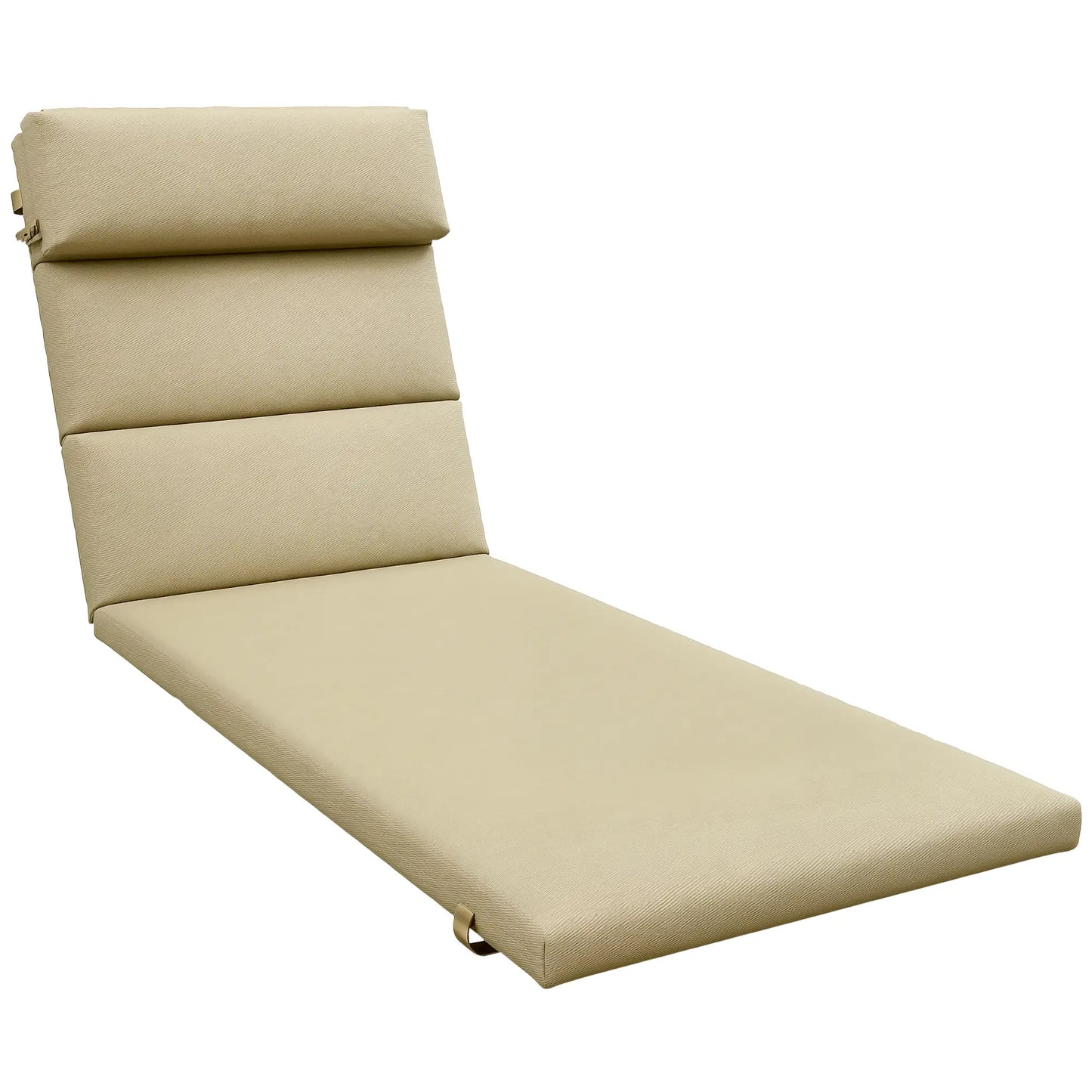 Chaise Lounge Chair Cushion, Sun Lounger Pads with Headrest, Beige Patio Chair Cushions at Gallery Canada