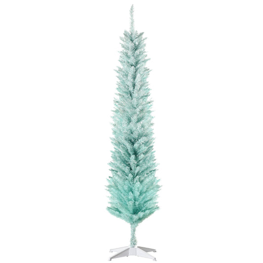 6ft Pencil Christmas Trees, Artificial Christmas Tree for Xmas Holiday Decor, Gradient Blue at Gallery Canada