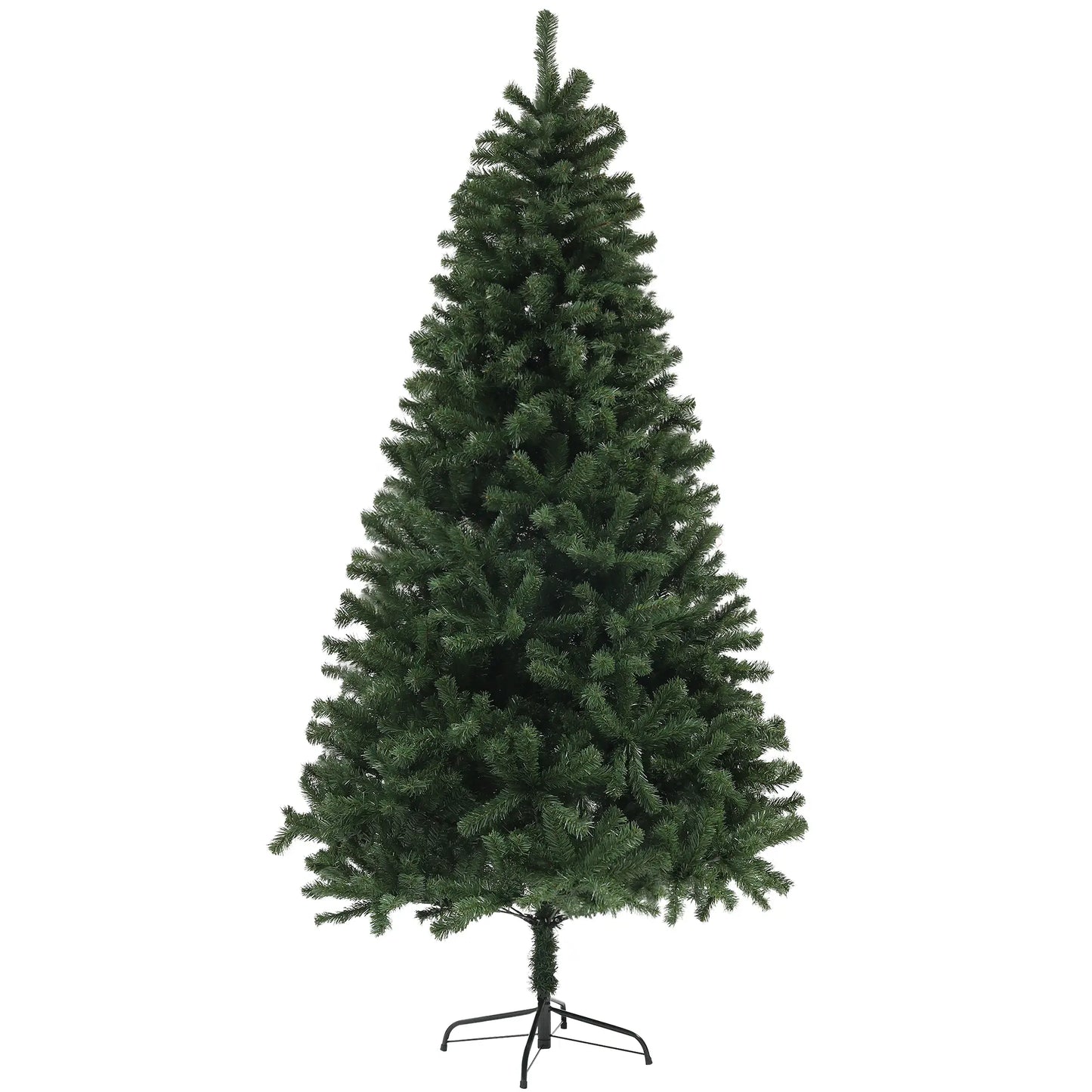 7.5ft Artificial Christmas Tree, Auto Open, Steel Base, Green Artificial Christmas Trees at Gallery Canada