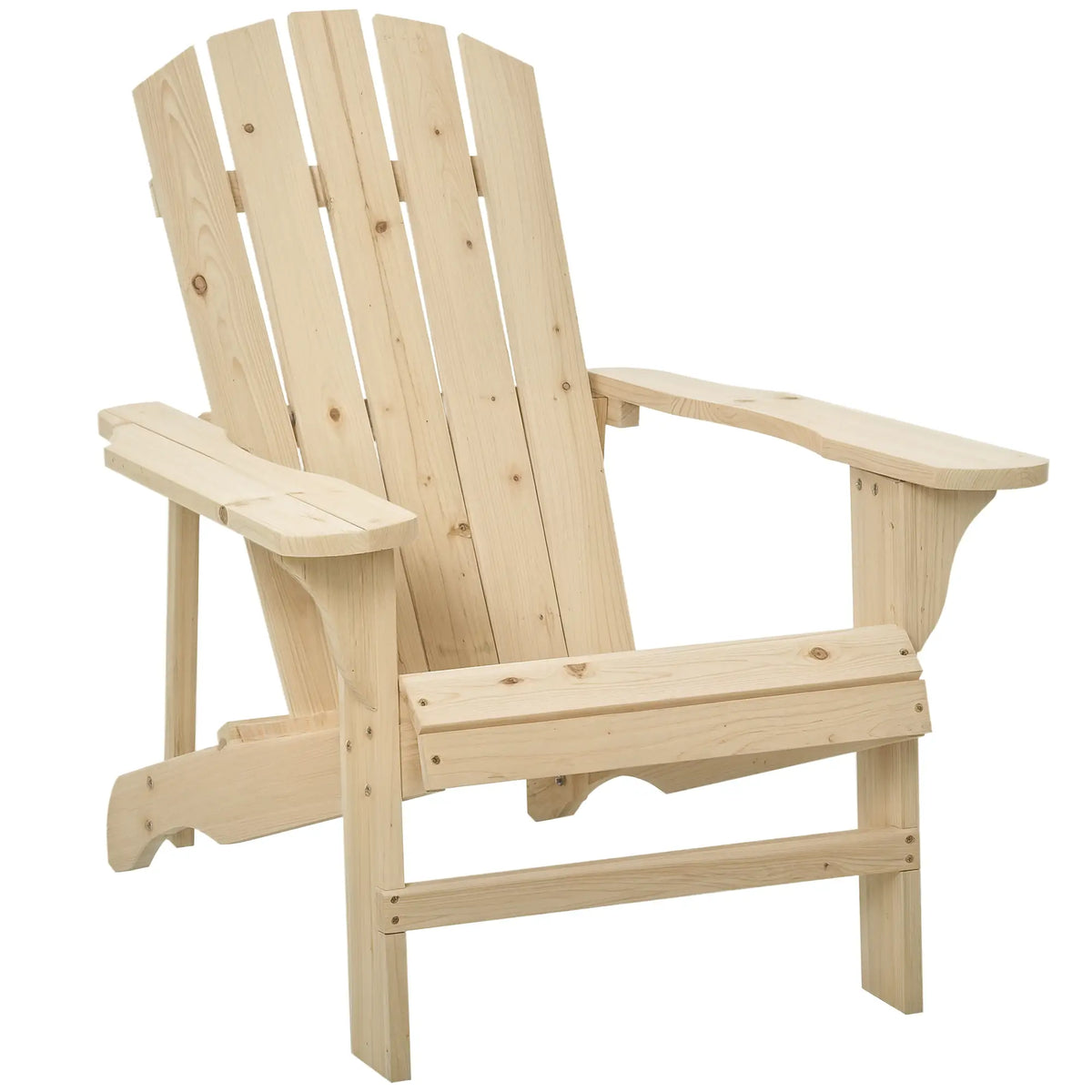 Outsunny Wood Adirondack Chair, Natural Patio Chairs at Gallery Canada