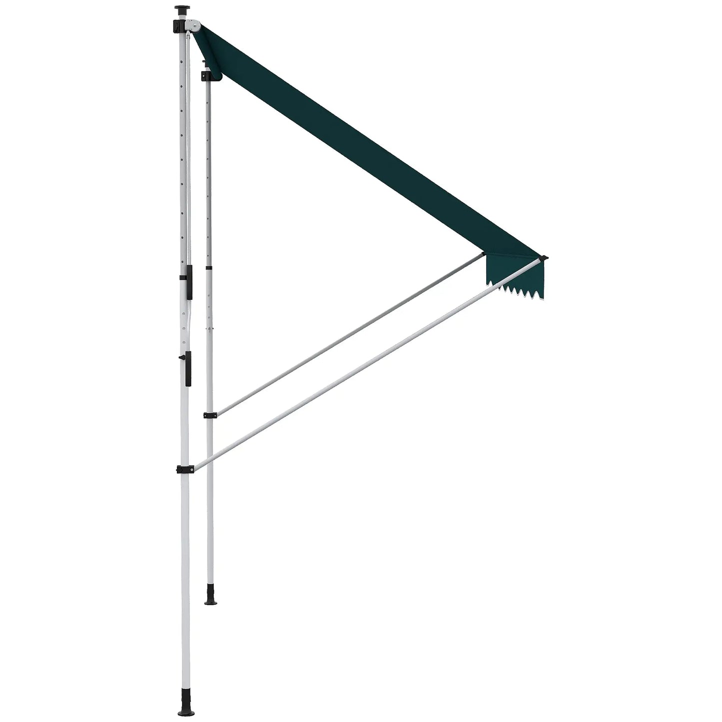 6.6'x5' Manual Retractable Patio Awning, Sun Shade, Water Resistant, Green Door Awnings at Gallery Canada