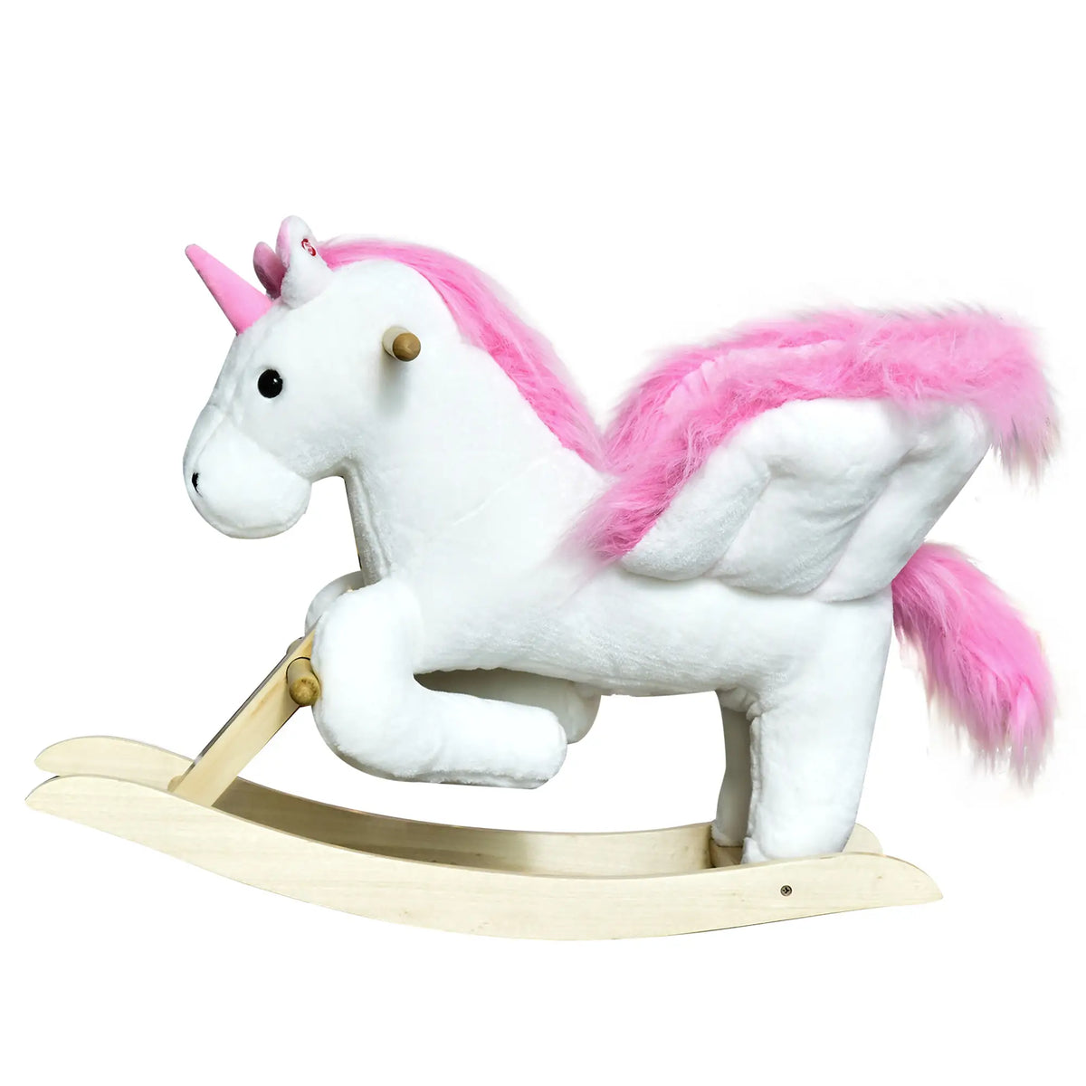 Kids Rocking Horse, Plush Unicorn Ride-On Toy, Pink Rocking Horses at Gallery Canada