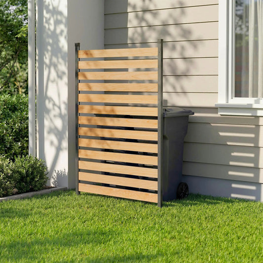 38" x 76" Privacy Screen Panel, Fir Wood Planks, Aluminum Posts, Hide Trash Cans Side Awnings at Gallery Canada